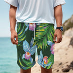 Tropical Orchid Flower Pattern Print Men's Cargo Shorts