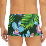 Tropical Orchid Flower Pattern Print Men's Short Boxer Briefs