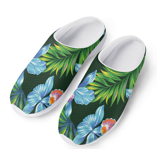 Tropical Orchid Flower Pattern Print Mesh Casual Shoes