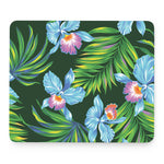 Tropical Orchid Flower Pattern Print Mouse Pad