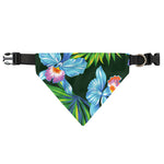 Tropical Orchid Flower Pattern Print Over The Collar Dog Bandana