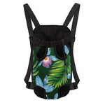 Tropical Orchid Flower Pattern Print Pet Carrier Backpack