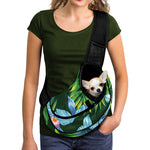 Tropical Orchid Flower Pattern Print Pet Sling Carrier