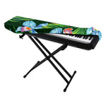 Tropical Orchid Flower Pattern Print Piano Keyboard Cover