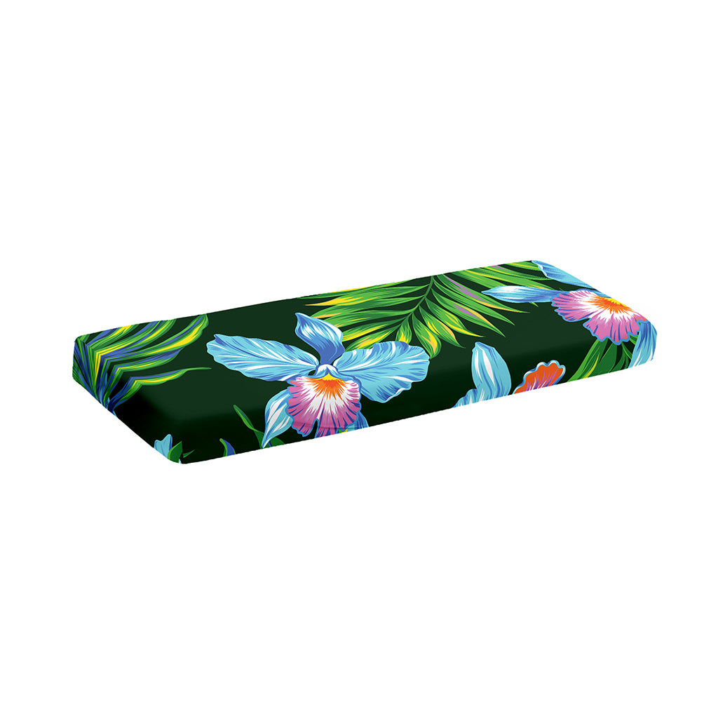 Tropical Orchid Flower Pattern Print Piano Keyboard Cover