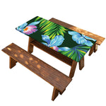 Tropical Orchid Flower Pattern Print Picnic Table Cover