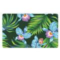 Tropical Orchid Flower Pattern Print Polyester Doormat