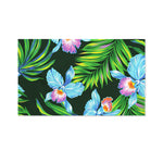 Tropical Orchid Flower Pattern Print Polyester Flag