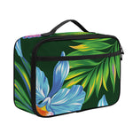 Tropical Orchid Flower Pattern Print Portable Lunch Bag