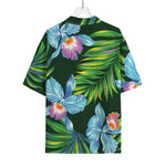 Tropical Orchid Flower Pattern Print Rayon Hawaiian Shirt