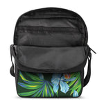 Tropical Orchid Flower Pattern Print Rectangular Crossbody Bag