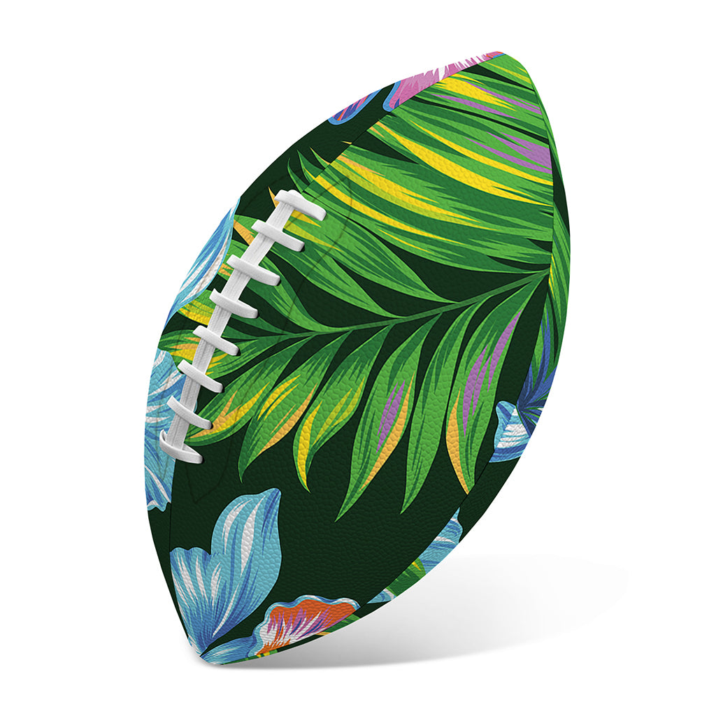 Tropical Orchid Flower Pattern Print Rugby Ball