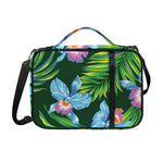 Tropical Orchid Flower Pattern Print Shoulder Strap Bible Bag
