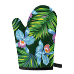 Tropical Orchid Flower Pattern Print Single Oven Mitt