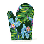 Tropical Orchid Flower Pattern Print Single Oven Mitt