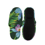 Tropical Orchid Flower Pattern Print Slippers