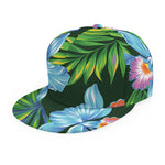 Tropical Orchid Flower Pattern Print Snapback Cap