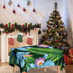 Tropical Orchid Flower Pattern Print Tablecloth
