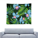 Tropical Orchid Flower Pattern Print Tapestry