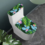 Tropical Orchid Flower Pattern Print Toilet Lid And Tank Cover Set