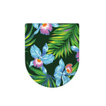 Tropical Orchid Flower Pattern Print Toilet Lid Cover