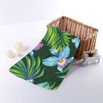 Tropical Orchid Flower Pattern Print Towel