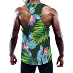Tropical Orchid Flower Pattern Print Training Tank Top