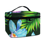 Tropical Orchid Flower Pattern Print Travel Makeup Bag