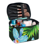 Tropical Orchid Flower Pattern Print Travel Makeup Bag