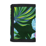 Tropical Orchid Flower Pattern Print Trifold Wallet