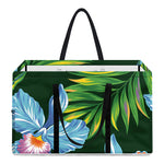 Tropical Orchid Flower Pattern Print Utility Tote Bag