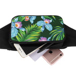 Tropical Orchid Flower Pattern Print Waist Bag