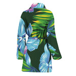 Tropical Orchid Flower Pattern Print Women's Bathrobe