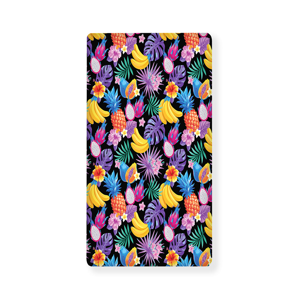Tropical Palm And Hawaiian Fruits Print Baby Crib Sheet