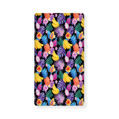 Tropical Palm And Hawaiian Fruits Print Baby Crib Sheet