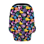 Tropical Palm And Hawaiian Fruits Print Baby Seat Cover