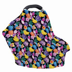 Tropical Palm And Hawaiian Fruits Print Baby Seat Cover