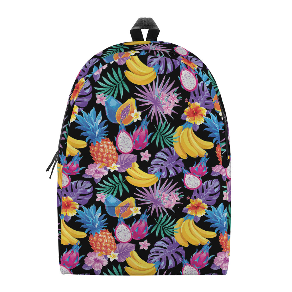 Tropical Palm And Hawaiian Fruits Print Backpack