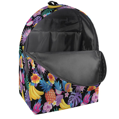 Tropical Palm And Hawaiian Fruits Print Backpack