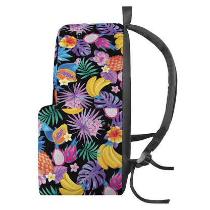 Tropical Palm And Hawaiian Fruits Print Backpack