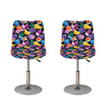 Tropical Palm And Hawaiian Fruits Print Bar Stool Covers