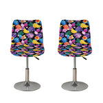 Tropical Palm And Hawaiian Fruits Print Bar Stool Covers