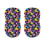 Tropical Palm And Hawaiian Fruits Print Bar Stool Covers