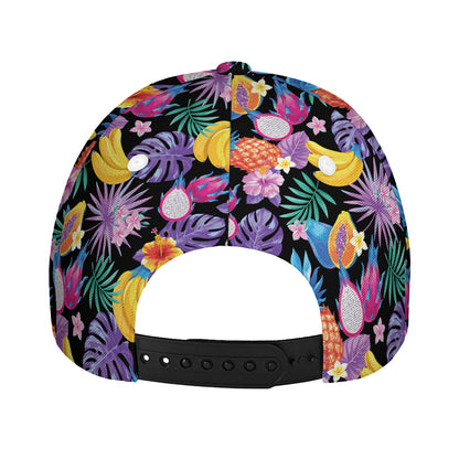 Tropical Palm And Hawaiian Fruits Print Baseball Cap