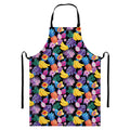 Tropical Palm And Hawaiian Fruits Print Bib Apron With Pocket