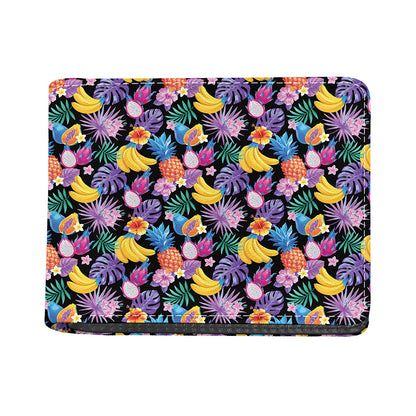 Tropical Palm And Hawaiian Fruits Print Bifold Wallet