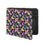 Tropical Palm And Hawaiian Fruits Print Bifold Wallet