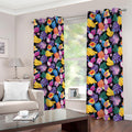 Tropical Palm And Hawaiian Fruits Print Dimout Grommet Curtains