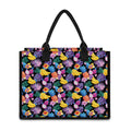 Tropical Palm And Hawaiian Fruits Print Canvas Tote Bag