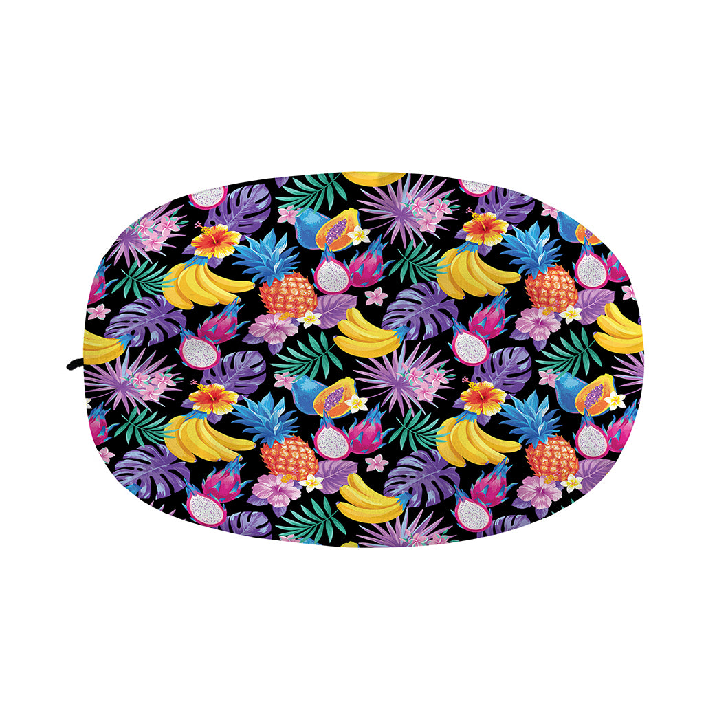 Tropical Palm And Hawaiian Fruits Print Car Side Mirror Covers